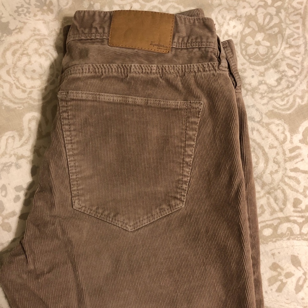 Madewell tan corduroy skinny pant
